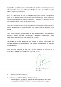 PRESIDENT DE LA REPUBLIQUE F HOLLANDE DISTRIBUTION TABAC : E-CIG 21 JUIN 13